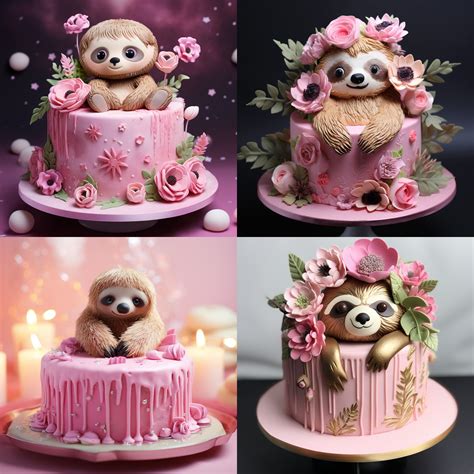 Adorable and Delicious Sloth Cake Ideas .